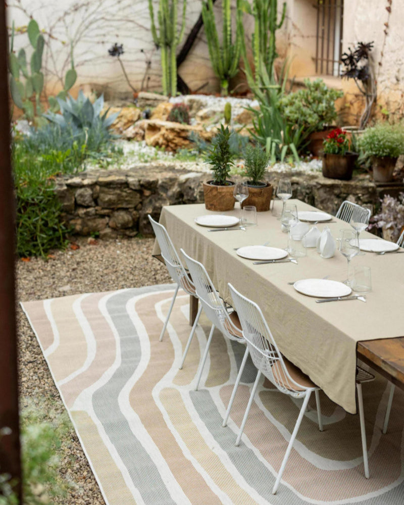 Tovaglia Grace riciclata Camel 140 X 140