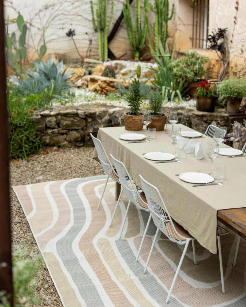 Tovaglia Grace riciclata Camel 140 X 250