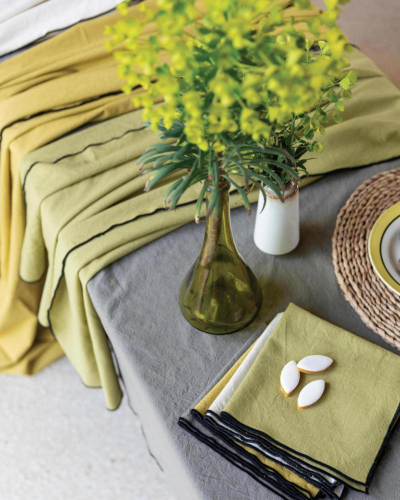 Tovaglia Grace riciclata Kaki 140 X 140