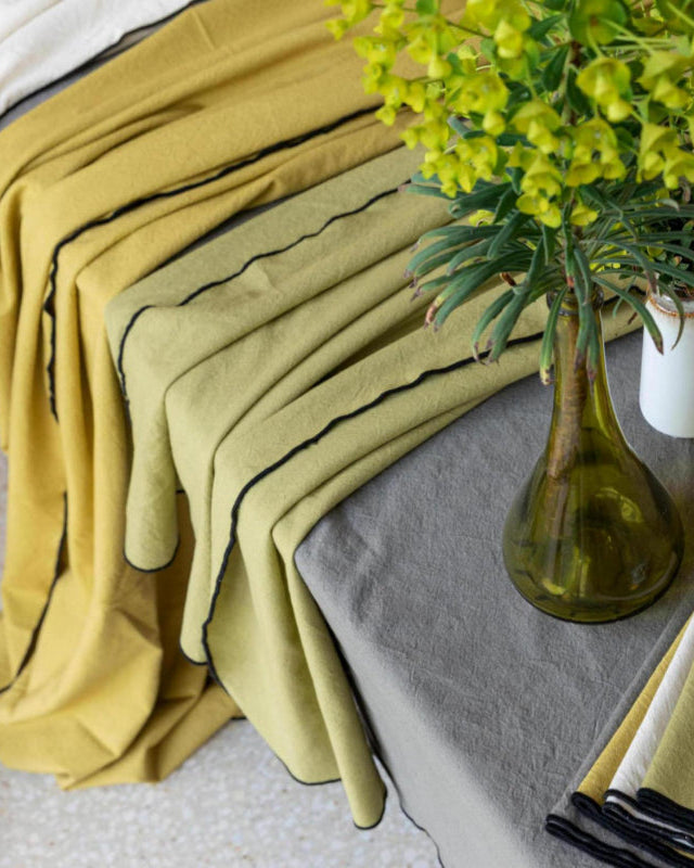 Tovaglia Grace riciclata Kaki 140 X 250