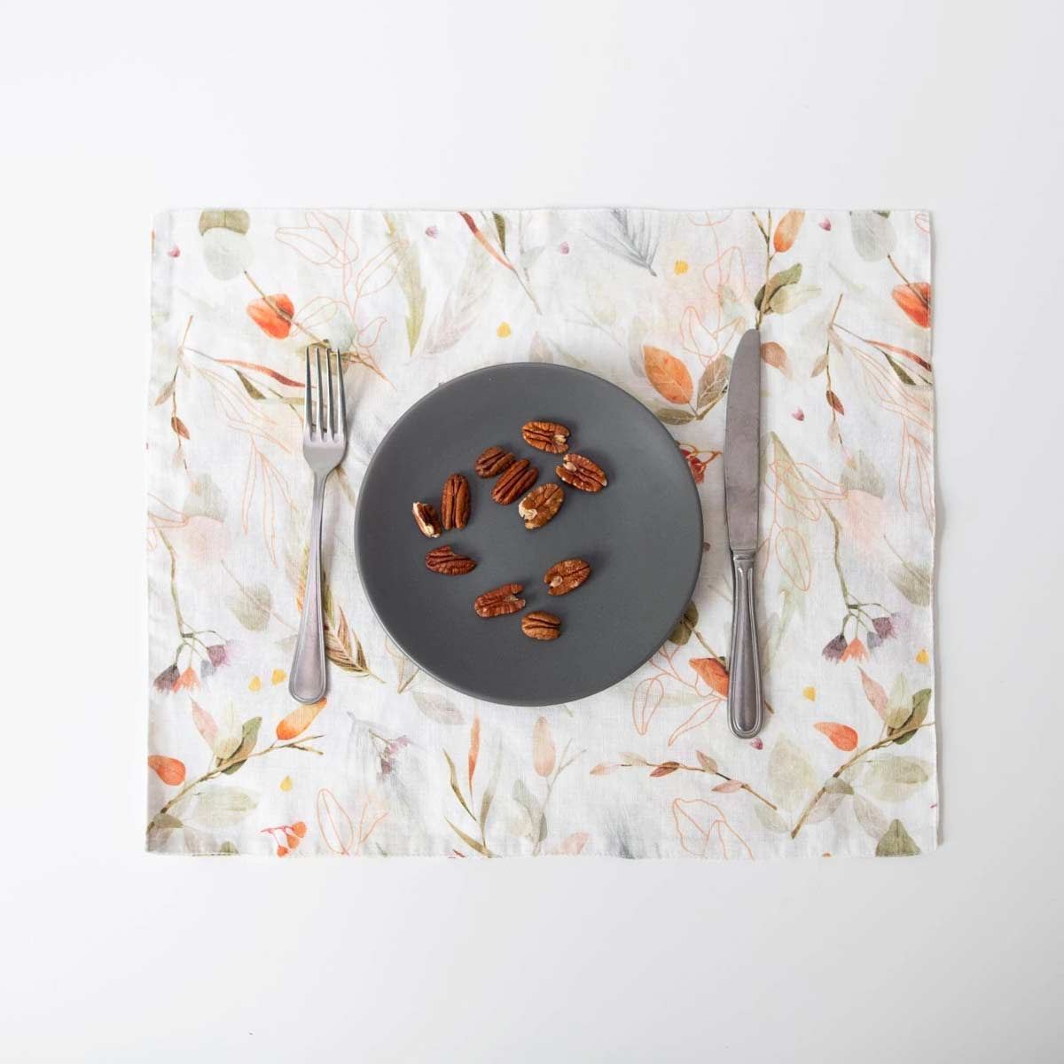 Tovagliette americane in lino con foglie