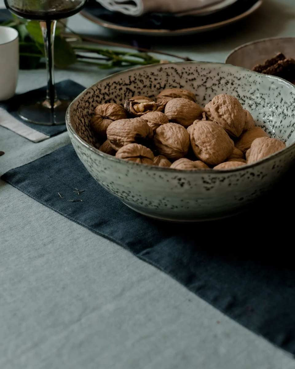 Tovagliette blu in lino