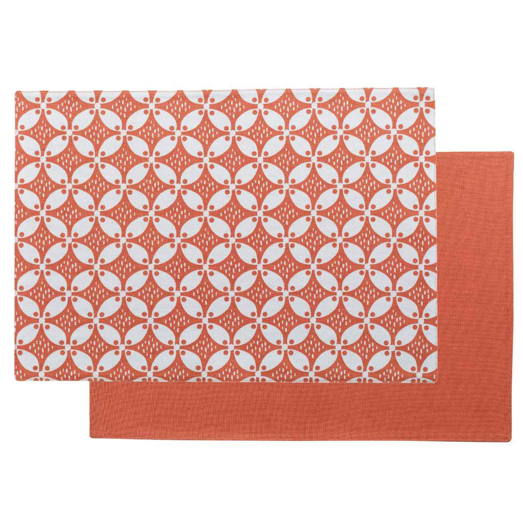 Tovagliette fantasia rosso corallo