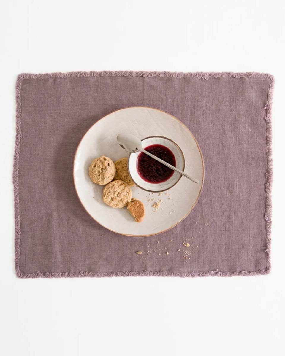 Tovagliette americane in puro lino color rosa antico