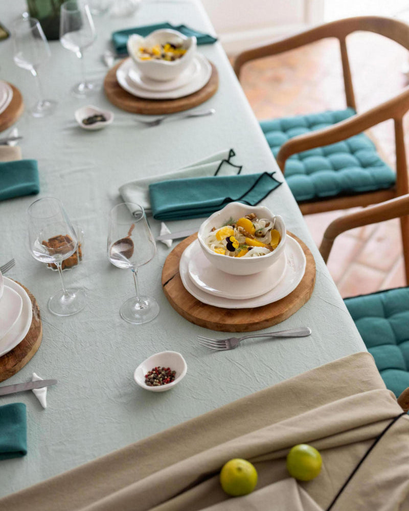 Tovagliolo Grace riciclato Céladon 40 X 40