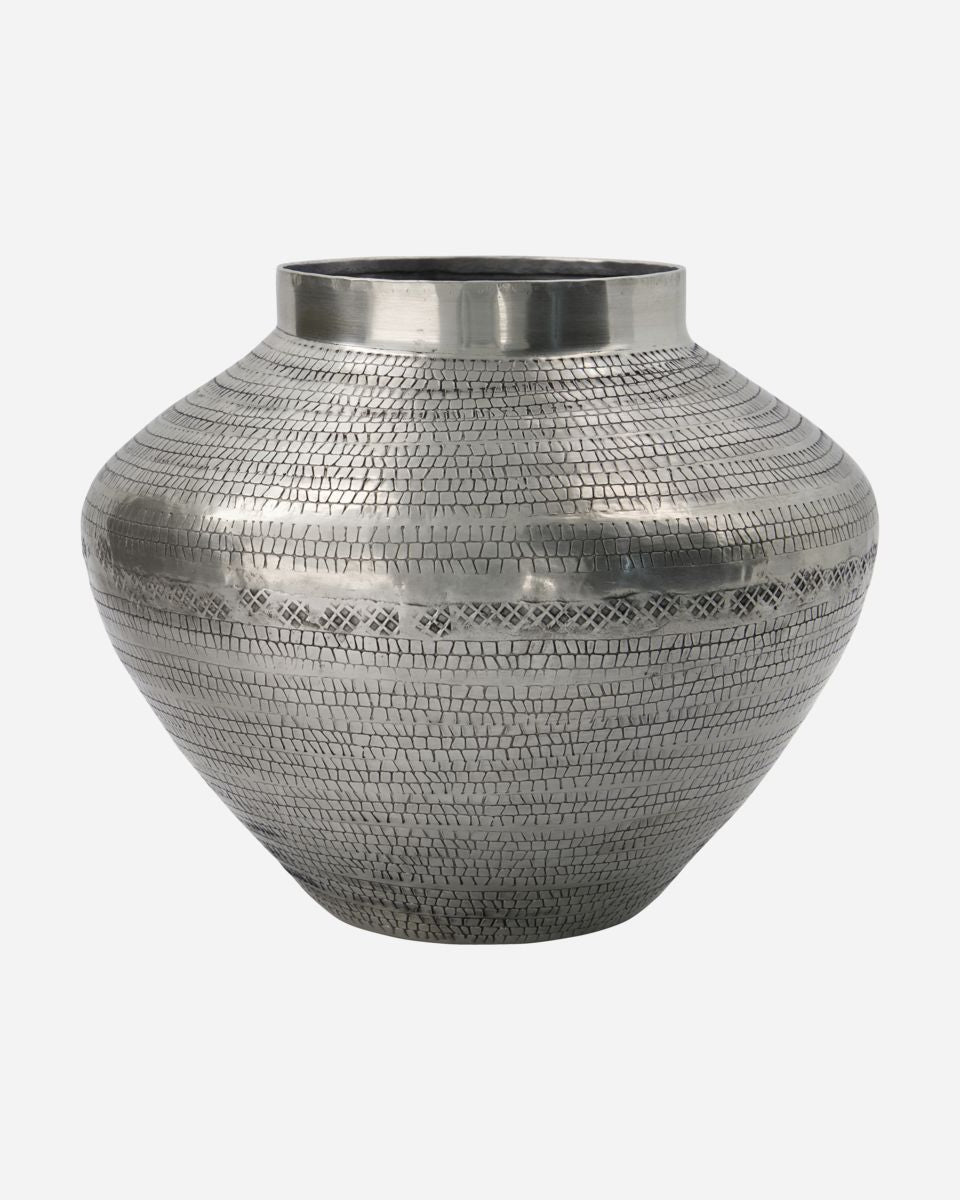 Elegante vaso argentato