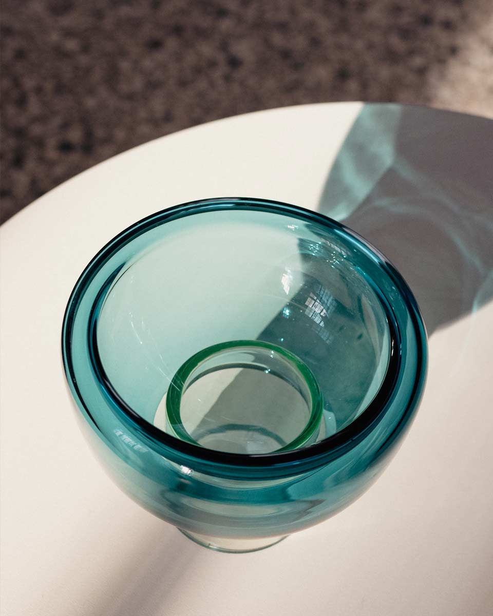 Vaso decorativo azzurro