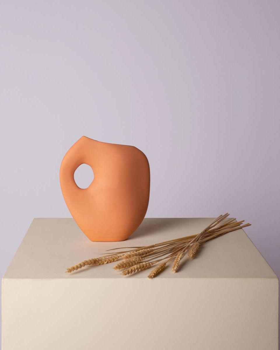 Vaso di ceramica albicocca