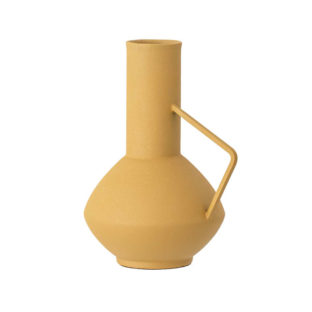 Vaso giallo in metallo