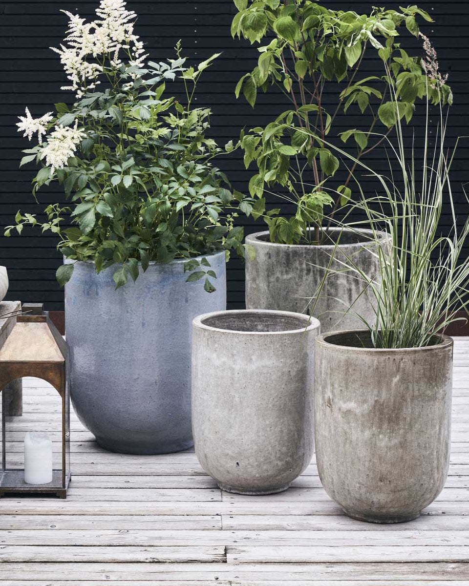 Vaso grigio chiaro per esterni