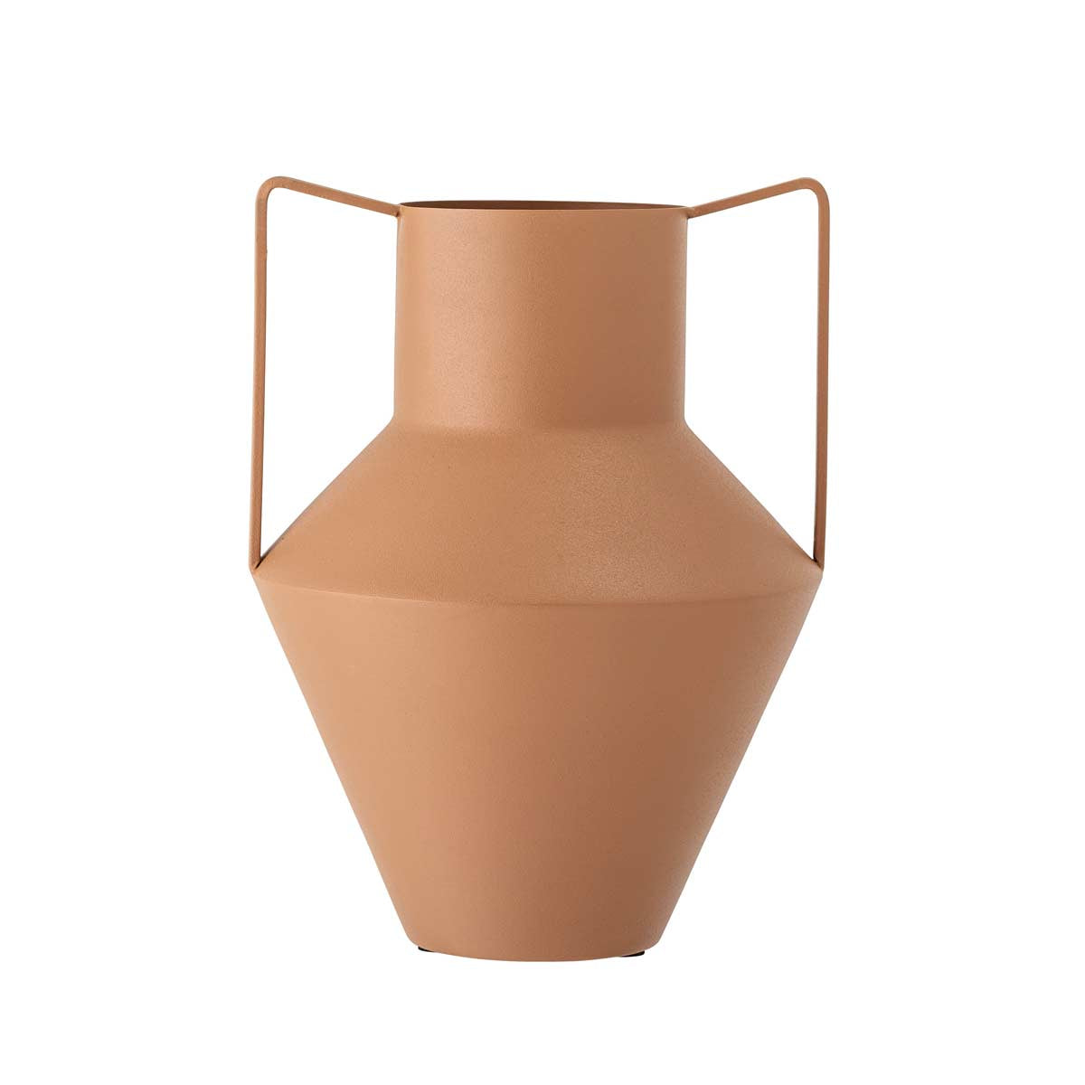 Vaso in metallo marrone