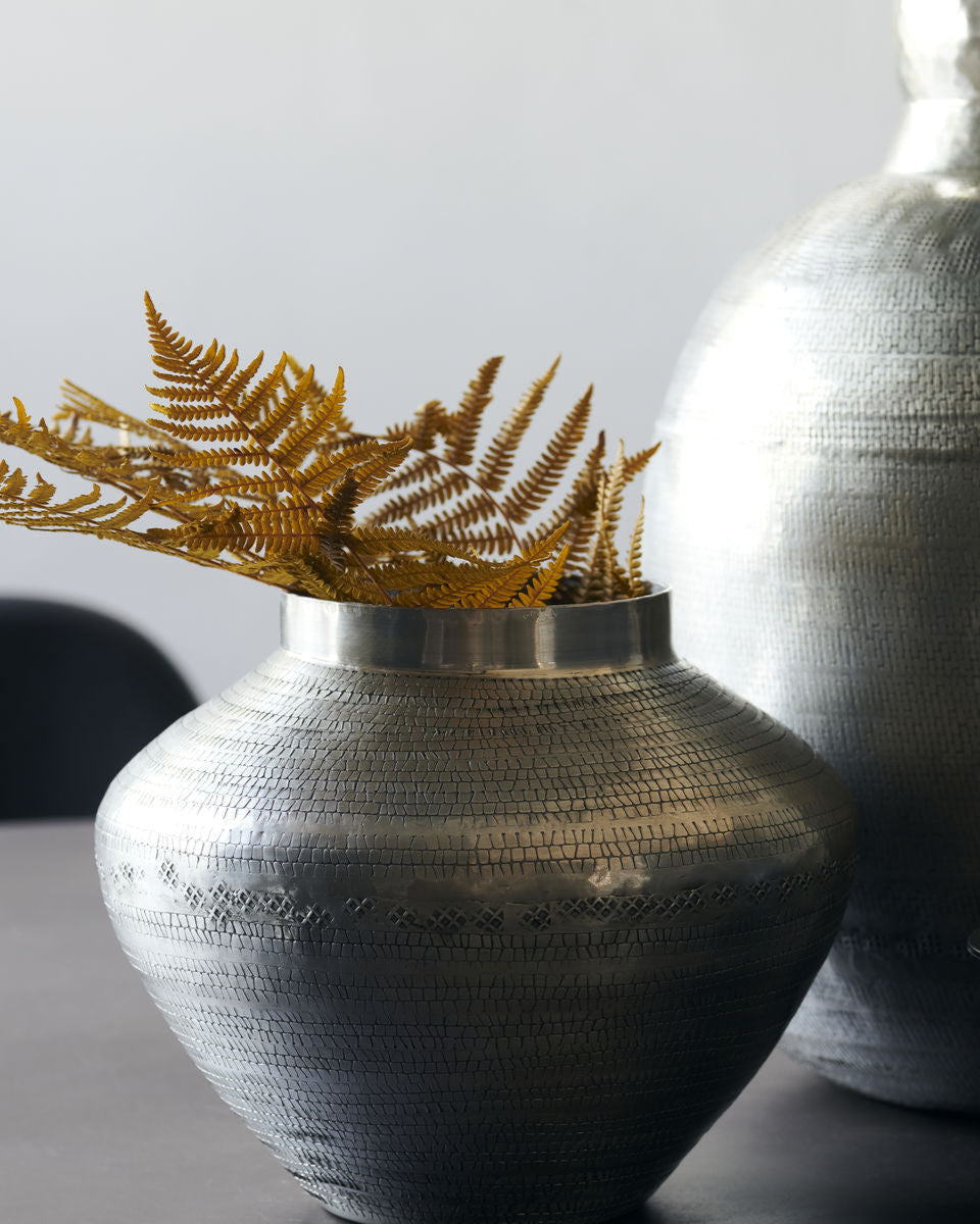 Vaso in metallo argentato