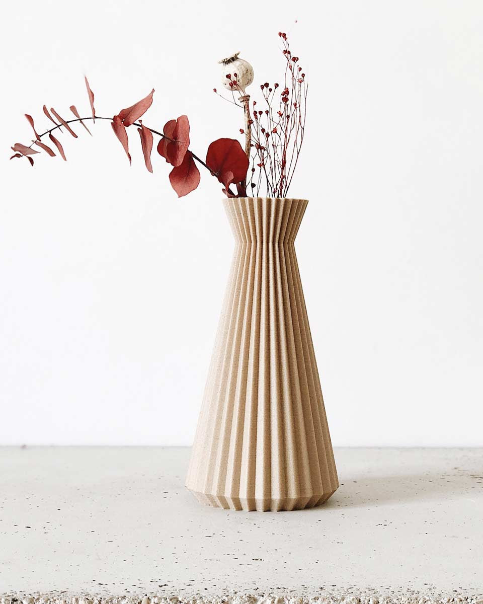 Vaso moderno color legno naturale