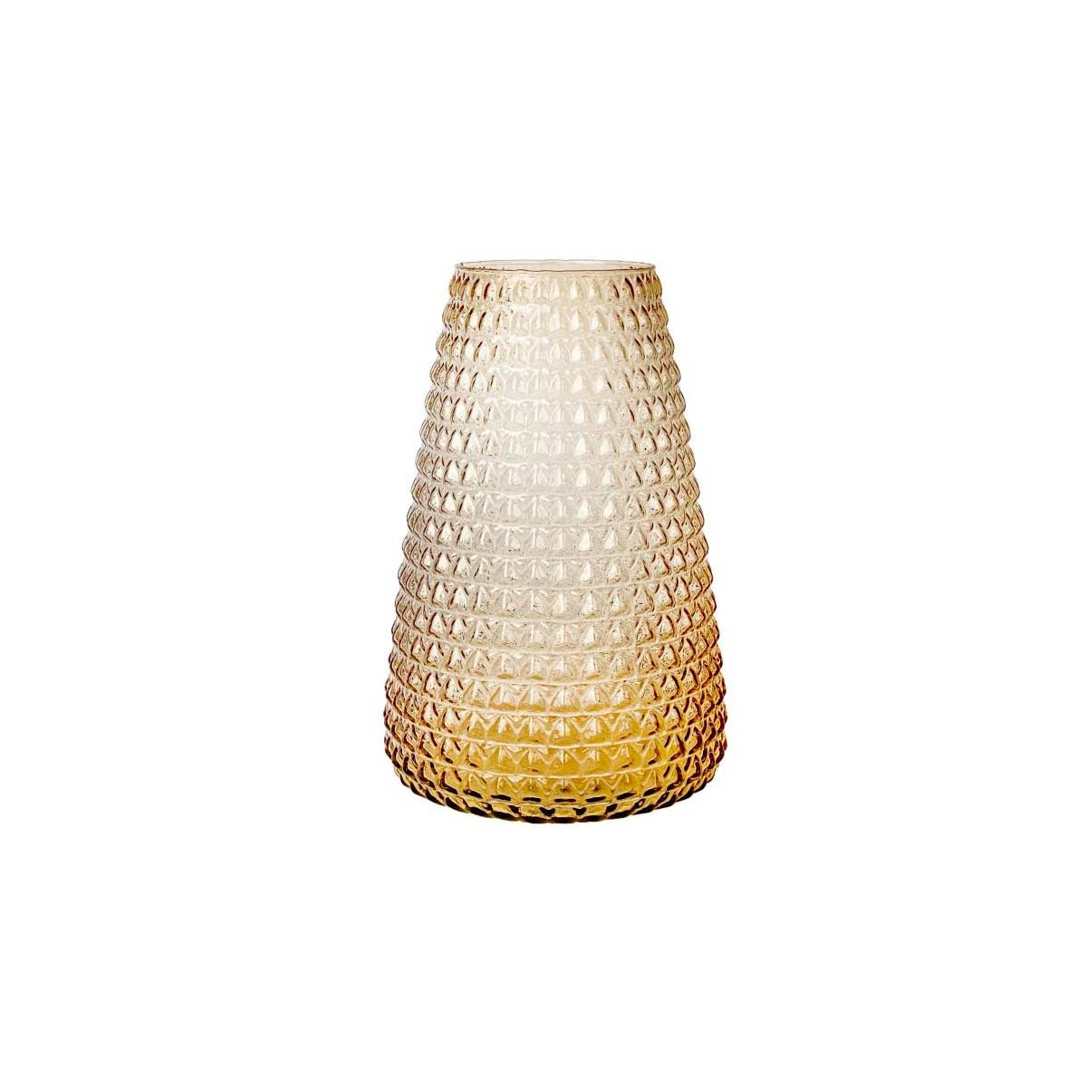 Vaso in vetro soffiato ambra chiaro