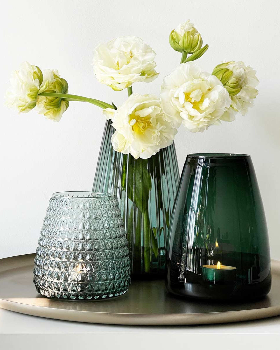 Vaso in vetro verde chiaro  | DIM XLBoom