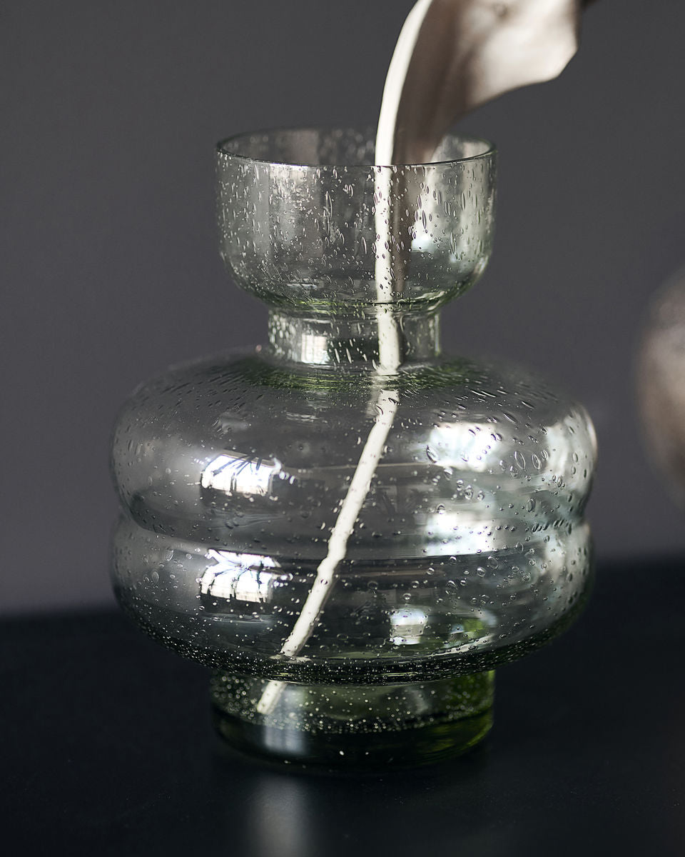 Vaso in vetro verde House Doctor