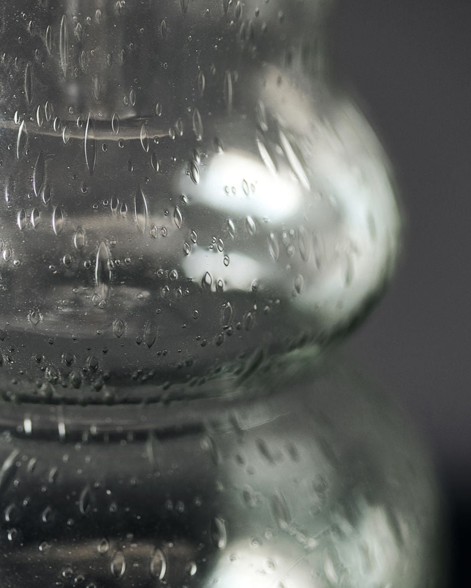 Vaso di vetro verde chiaro