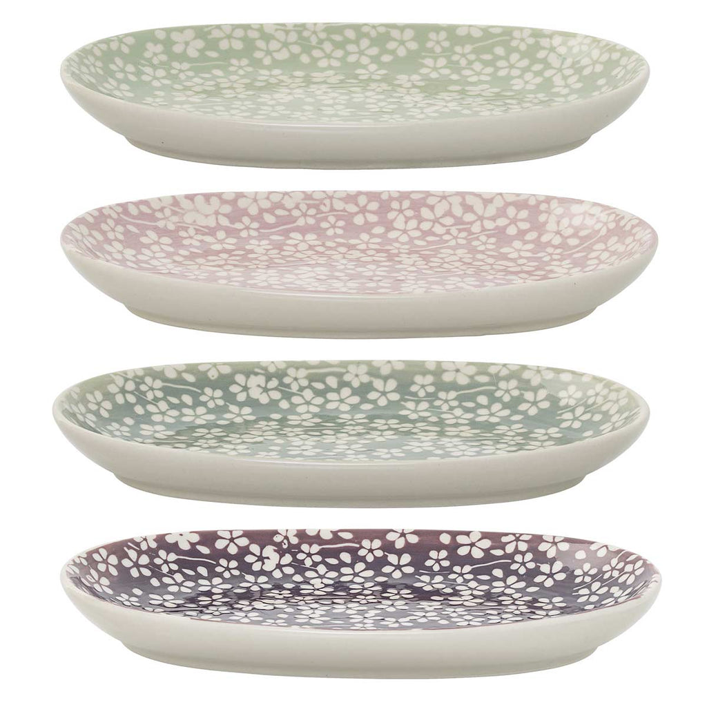 Vassoi colorati a fiori in tonalità pastello