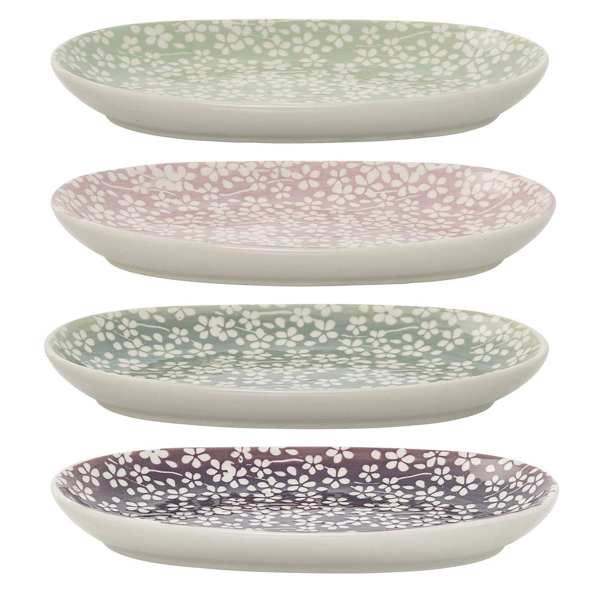 Vassoi colorati a fiori in tonalità pastello