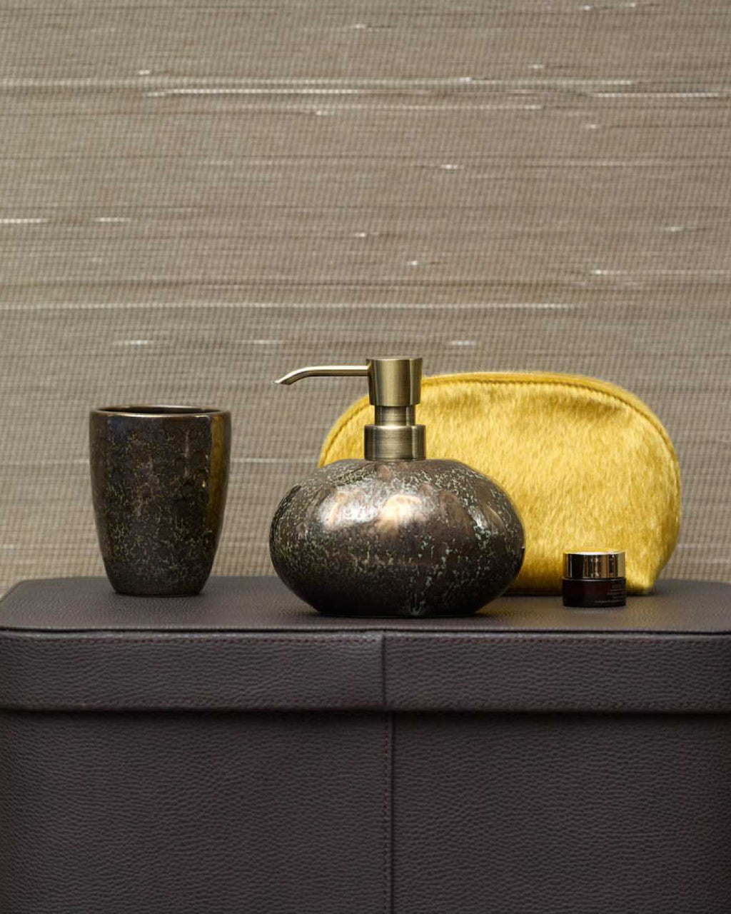 Ugo - Bicchiere porta spazzolini vintage bronze