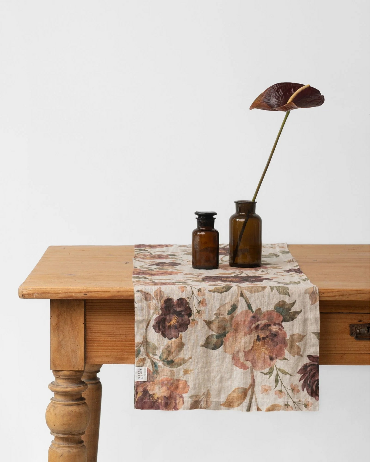 Vintage roses - runner in lino stampa floreale
