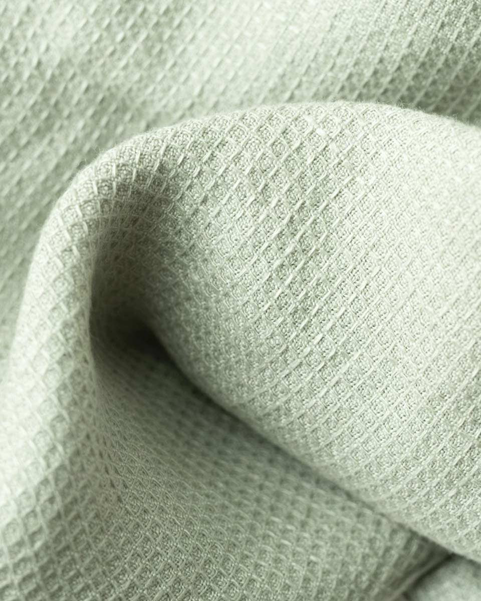 Waffle di lino verde salvia