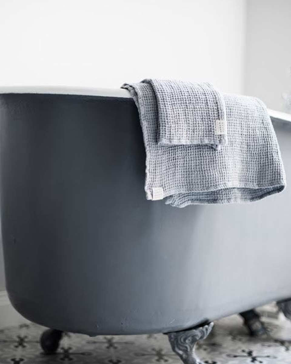 waffle di lino grigio