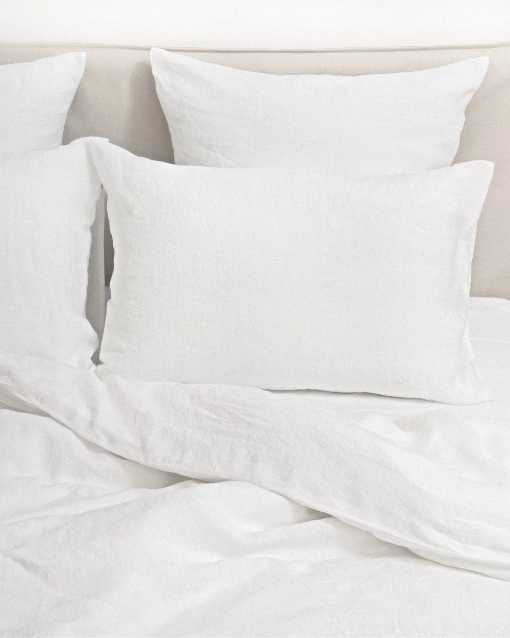 Optical white - set copripiumino bianco in lino + federe