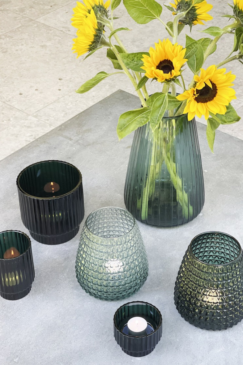 Piccolo vaso in vetro soffiato da utilizzare anche come porta candela