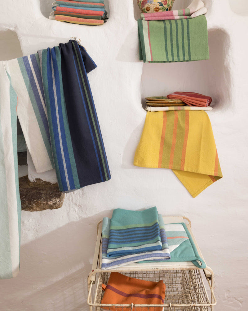 Yuna Asciugamano riciclato Paon/Naturel 50 X 70