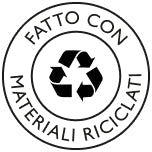 Fatto con materiali riciclati