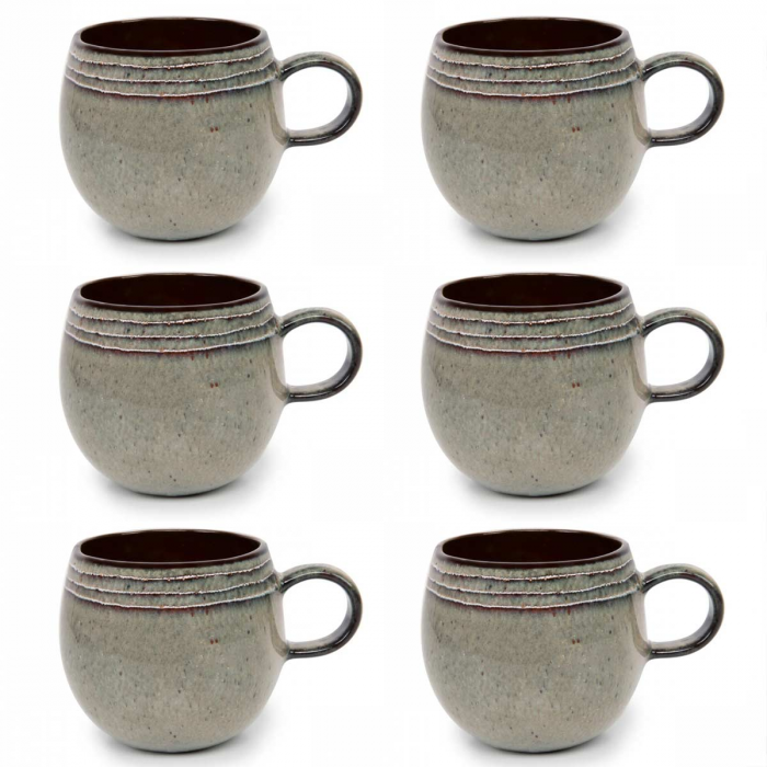 Comporta - set 6 tazze da cappuccino in ceramica