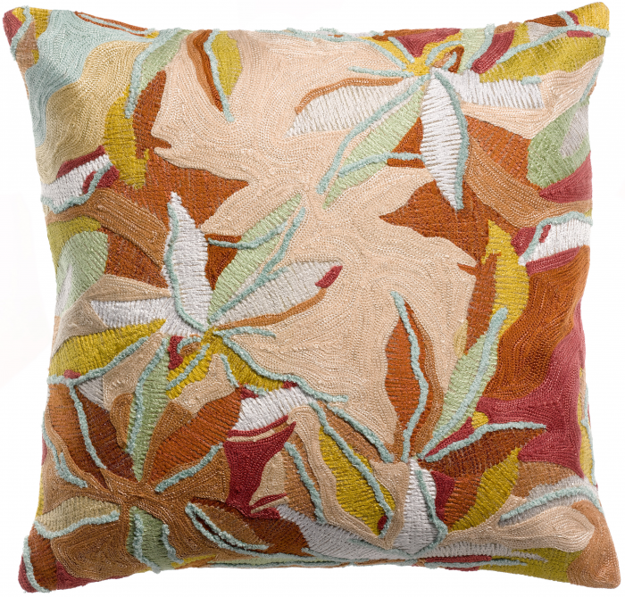 Alina Dragee - cuscino ricamato foliage, 45 X 45