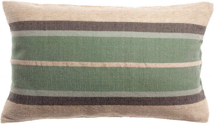 Gatsby - cuscino a righe verde eucalipto, 40 X 65