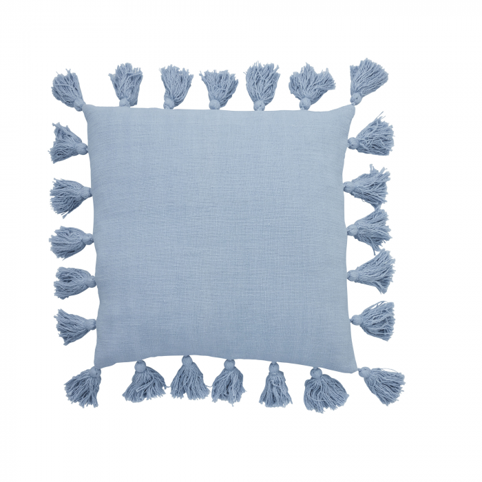 Feminia - cuscino azzurro in cotone, 60 x 60