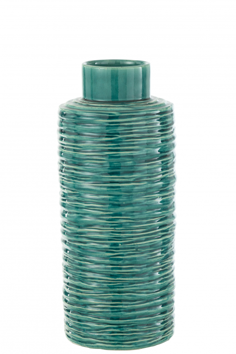 Lini - vaso alto azzurro in ceramica, 45 cm