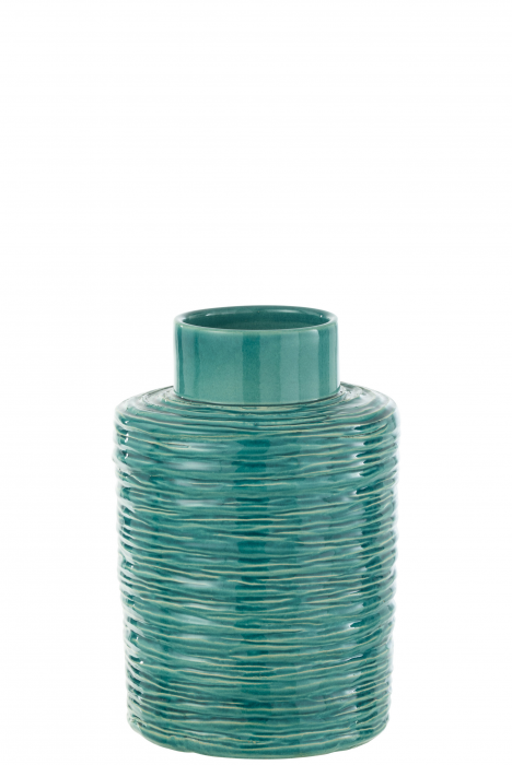 Lini - vaso azzurro in ceramica, 30 cm