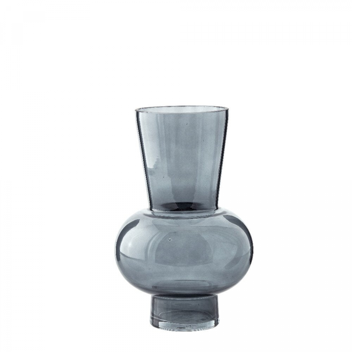 Hedria - Vaso in vetro grigio scuro, alto 24,5 cm - LivingDecò