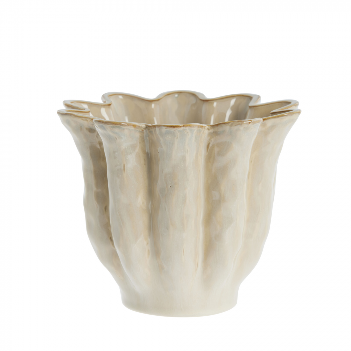 Vielle - porta vaso in ceramica, beige