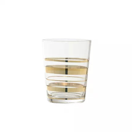 Just - Bicchiere da bagno in vetro dorato