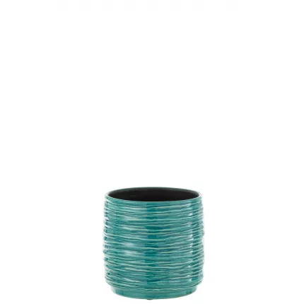 Lini M - portavaso azzurro in ceramica