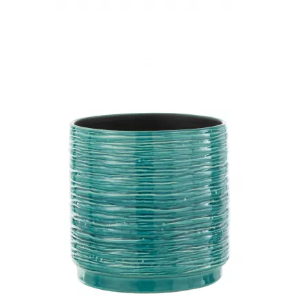 Lini XL - portavaso azzurro in ceramica