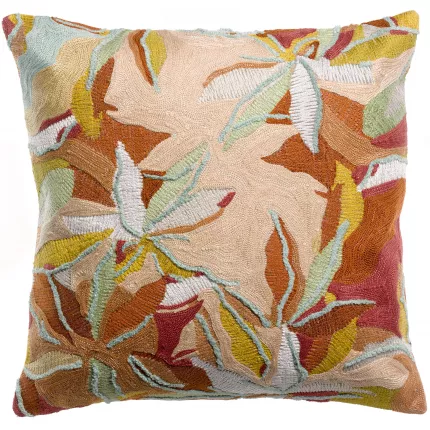 Alina Dragee - cuscino ricamato foliage, 45 X 45