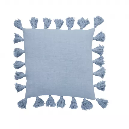 Feminia - cuscino azzurro in cotone, 60 x 60