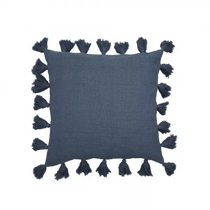 Feminia - cuscino blu in cotone, 60 x 60