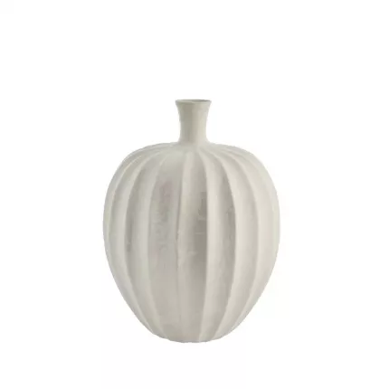 Esme - Vaso decorativo in ceramica, bianco avorio