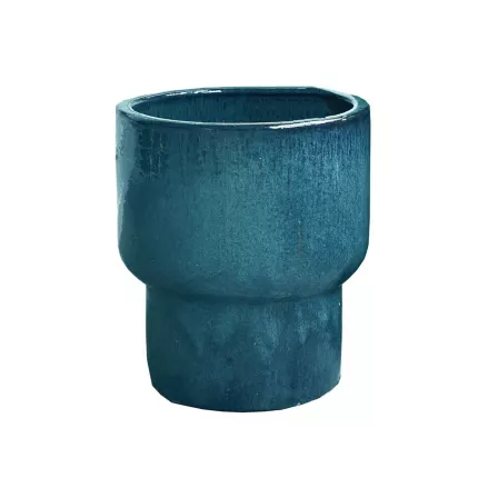 Terra - portavaso da esterno in terracotta verde blu