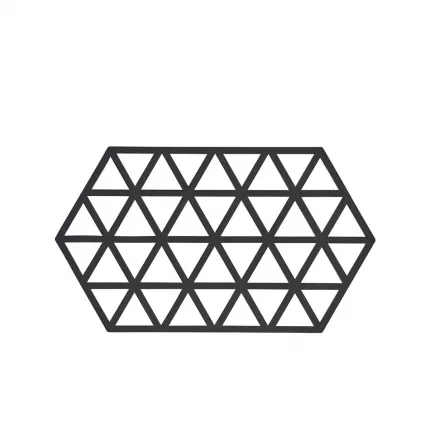 Triangles - sottopentola in silicone nero