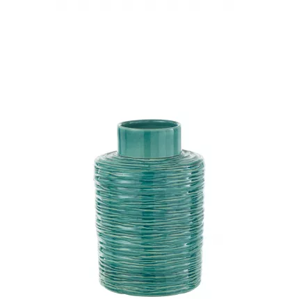 Lini - vaso azzurro in ceramica, 30 cm