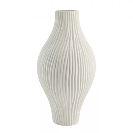 Esmia - Vaso decorativo bianco avorio, 50 cm